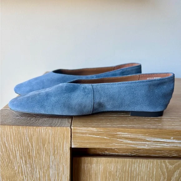 NWT! MADEWELL Women’s The Mylie Ballet Flat in Basalt Blue Suede Size 9.5 no box - Picture 12 of 15